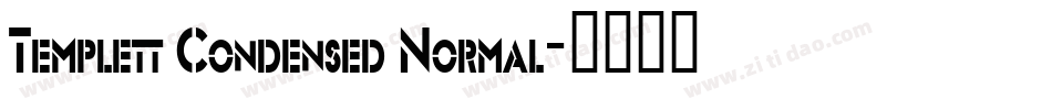 Templett Condensed Normal字体转换